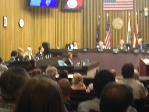 left side of stage included County advisers and Agricultural Commisioner